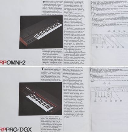 Arp-Original orange/black synth leaflet